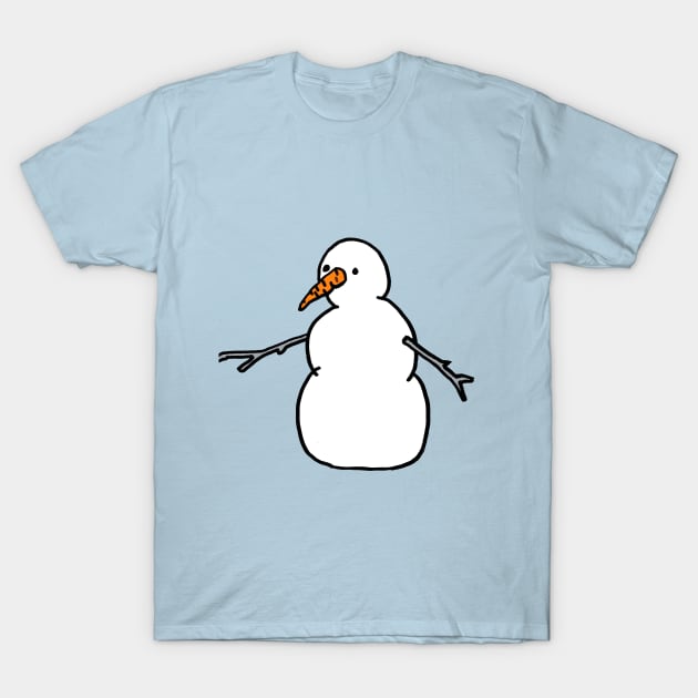 Carrot Nose SnowMan T-Shirt by Bollocks